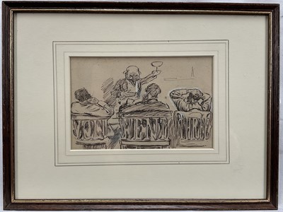 Lot 6 - Charles Keene (1823-1891) pen and ink - sketch for punch