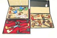 Lot 4210 - Collection of 20th century estate pipes -...