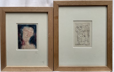 Lot 10 - Michael Rees (b. 1962) two etchings - Head, Figure