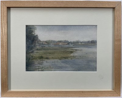 Lot 9 - Verity Wookey (1928-2003) watercolour - river scene and a print by the same hand