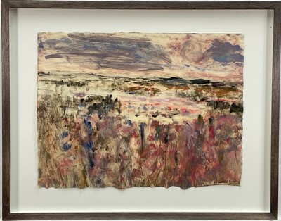 Lot 12 - Joan Hodes (1925-2022) monoprint - Marshes at Snape
