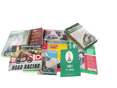 Lot 564 - Group of Isle of Mann TT racing books and pamphlets.