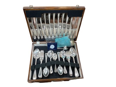 Lot 419 - Canteen of beaded edge pattern cutlery.