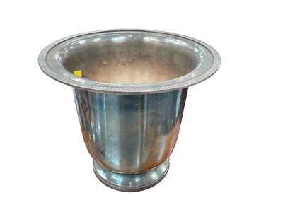 Lot 431 - French silver plated champagne bottle cooler, 22cm in height.