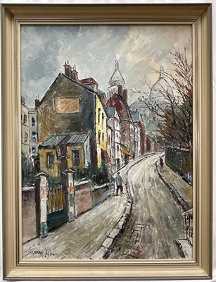 Lot 267 - George Hann, mid 20th century, three oils on canvas - Parisian scenes, signed, each framed, 50 x 60cm, 68 x 49cm and 50cm x 60cm (3)