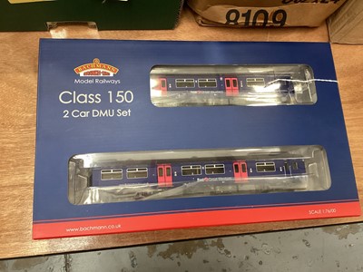 Lot 1828 - Bachmann OO Gauge Class 150/2 Two Car DMU 150216 First Great Western (Kernow MRC Exclusive), boxed 32-935XS (1)