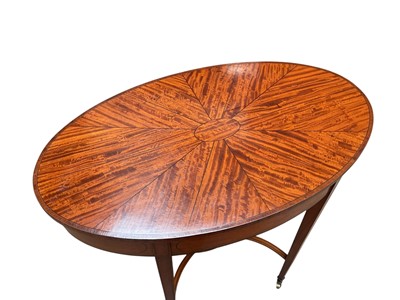 Lot 1224 - Edwardian satinwood oval side table