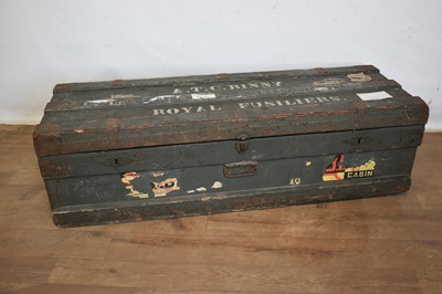 Lot 1290 - WWI period army trunk
