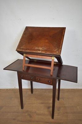 Lot 1294 - George III mahogany architect's table of small size