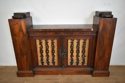 Lot 1296 - Highly unusual Scottish Regency rosewood sideboard