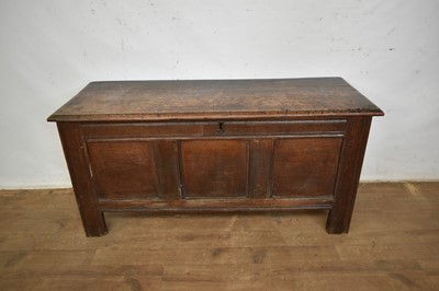 Lot 1297 - 17th century oak coffer