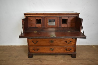 Lot 1298 - George III mahogany secretaire chest