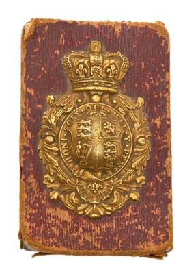 Lot 11 - Victorian Royal Household desk weight with gilt brass Royal Arms badge