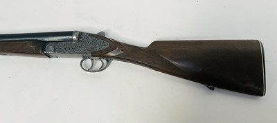 Lot 916 - Edison Giocattoli, Italian cap gun, double barrelled in metal and composite parts, 83.5cm long overall, in Napier canvas slip (2)