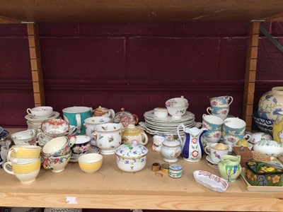 Lot 793 - Group of china including two Meissen bird plates, Herend, Royal Copenhagen etc (two shelves)