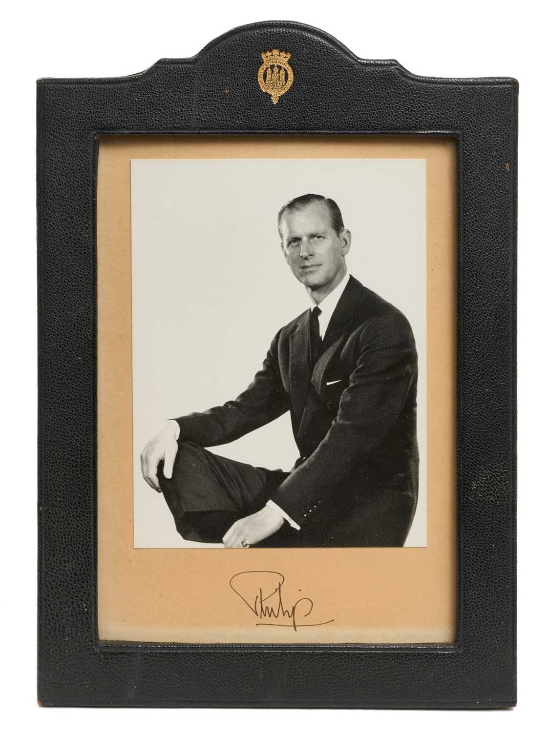 Lot 15 - H.R.H. The Duke of Edinburgh, signed 1960s presentation portrait photograph in frame