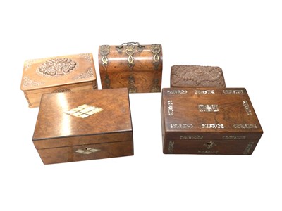 Lot 797 - Group of wooden jewellery boxes and other boxes to include a mahogany jewellery box