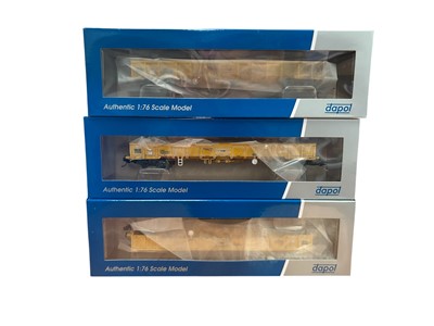Lot 1863 - Dapol OO Gauge Network Rail JNA Falcon Bogie Ballast Wagons, boxed 4F-010-14 (x2), 4F-010-015 (x2) & 4F-010-016 (x2), (6 total)