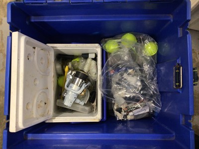 Lot 887 - Collection of fishing reels, fishing floats, rods, tripods, and paraphernalia