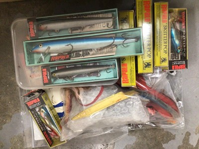 Lot 887 - Collection of fishing reels, fishing floats, rods, tripods, and paraphernalia