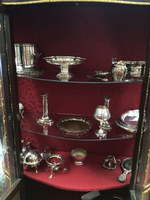 Lot 799 - A group of silver and silver plate to include a silver cigarette box