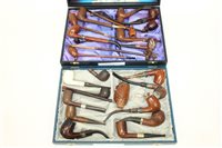 Lot 4249 - Collection of briar pipes - including Rifler,...