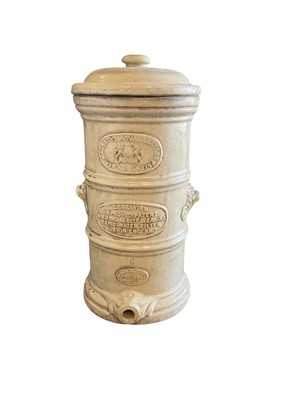 Lot 98 - Cheavins Improved Patent stoneware water filter with contents