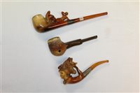 Lot 4104 - Late 19th century meerschaum pipe Carsved with...