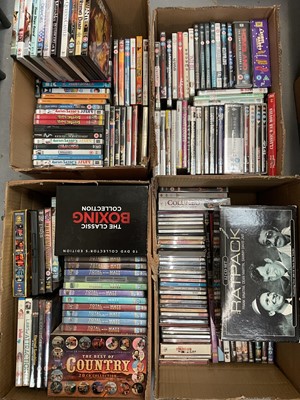 Lot 318 - Collection of DVDs and CDs (4 boxes)
