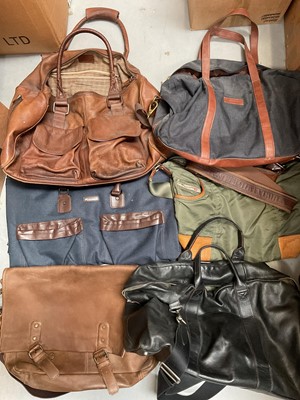 Lot 319 - Group of leather and other bags, together with a collection of vintage sewing patterns and a wedding gown