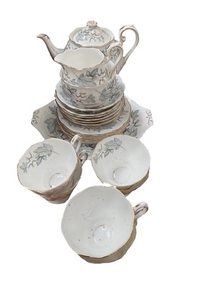 Lot 499 - Royal Albert Silver Maple pattern six place teaset.