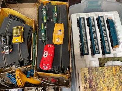 Lot 321 - Hornby Inter-City train and carriages, together with Tri-ang Scalextric
