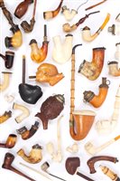 Lot 4108 - Collection of 19th century and later pipes -...