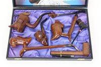 Lot 4109 - 20th century novelty briar pipes - including...