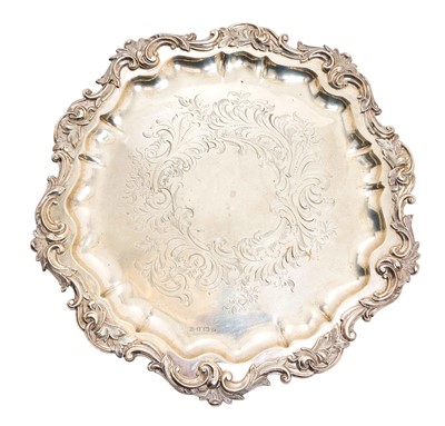 Lot 184 - Victorian silver salver