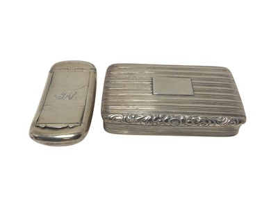 Lot 186 - Two Georgian silver snuff boxes