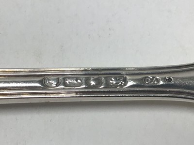 Lot 188 - Collection of silver fiddle and thread double struck cutlery