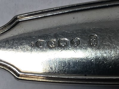 Lot 188 - Collection of silver fiddle and thread double struck cutlery