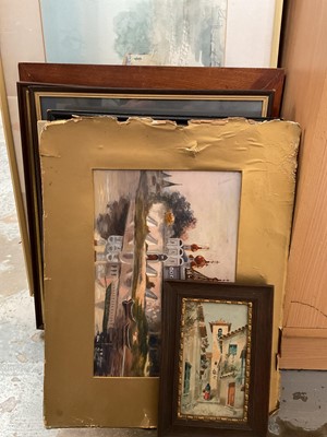 Lot 938 - Group of antique and later watercolours