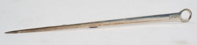 Lot 394 - Georgian silver meat skewer