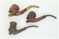 Lot 4115 - Two early 20th century Carsved briar pipes...