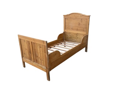 Lot 1364 - Pair of pine single beds, 105cm x 188cm