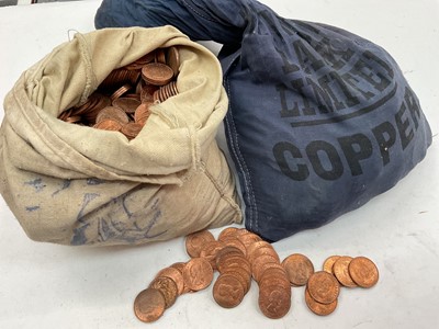 Lot 353 - Two bags on copper coinage