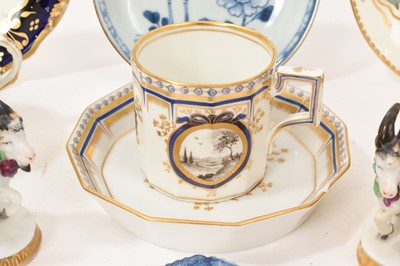 Lot 6 - Group of 18th and 19th century English, continental and Chinese ceramics, including Nymphenburg, Samson, Naples, etc