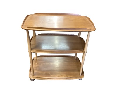 Lot 1383 - Ercol three tier trolley, 71cm x 46cm x 77cm high