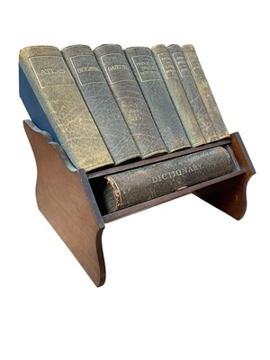 Lot 1644 - Asprey & Co miniature reference library on wooden stand