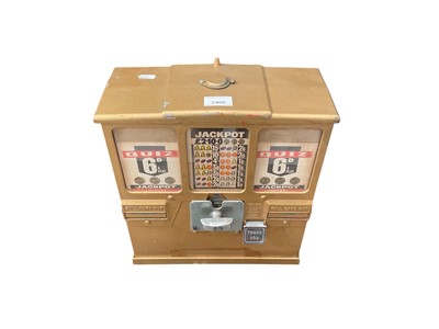 Lot 2400 - Vintage 1960s Jackpot Quiz 'sixpence in the slot' 6d machine