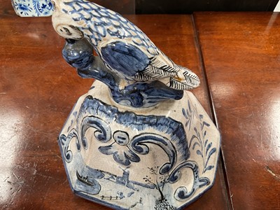 Lot 85 - Large pair of Dutch Delft blue and white vases and covers