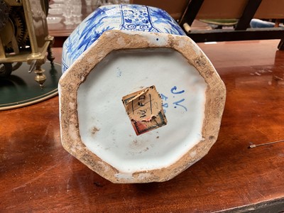 Lot 84 - Three blue and white Delft vases