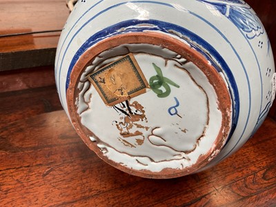 Lot 84 - Three blue and white Delft vases